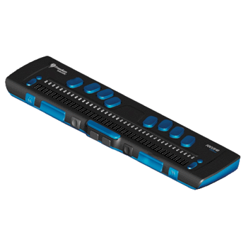 на якій зображено Портативний тактильний дисплей Брайля Focus 40 Blue